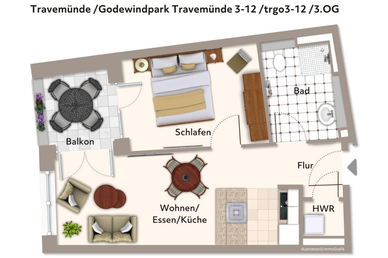 Апартаменты Godewindpark Travemuende Godewindpark Travemuende 3-12 Любек Экстерьер фото